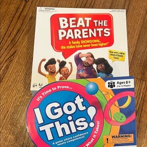 Beat The Parents Family Showdown Game and I got this fat brain game